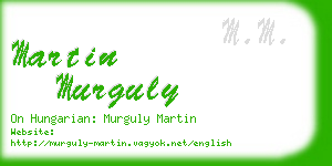 martin murguly business card